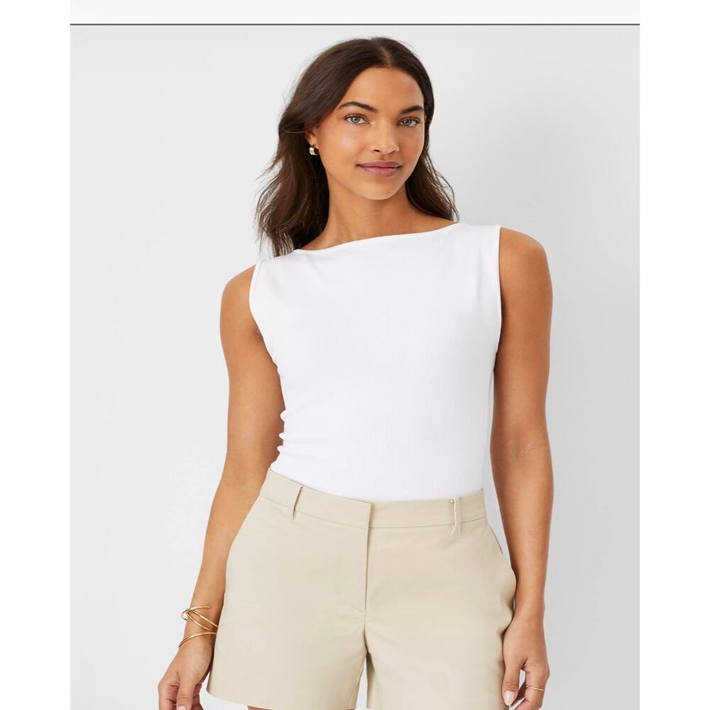 NWT! Ann Taylor City Short Devin Fit Khaki Tan Shorts Sz 2